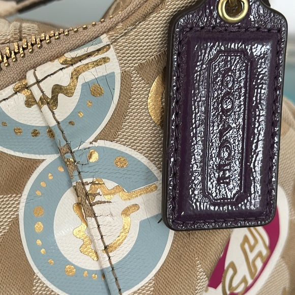 Coach Vintage Jazzy Poppy Glamour Signature Crossbody Hobo - Picture 8 of 16